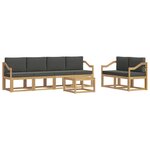 vidaXL Ensemble de canapés d'extérieur 7 Pièces Blanc et anthracite