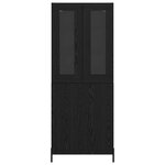 vidaXL Haut Armoire Chêne noir 69 5 x 34 x 180 cm Bois d'ingénierie