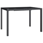 vidaXL Ensemble à manger de jardin 3 Pièces anthracite acier