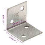vidaXL Équerres de fixation 150 Pièces 2 mm 30x25x30 mm acier galvanisé