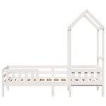 vidaXL Cadre de lit avec toit blanc 80x200 cm bois massif de pin