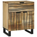 vidaXL Cabinet de chevet 50x33x60 cm Bois massif de manguier