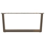 vidaXL Pieds de table basse en forme de V  2 pièces  acier naturel  70 x (30-31 3) cm