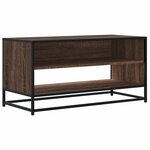 vidaXL Meuble TV chêne marron 91x40x46 cm bois d'ingénierie et métal