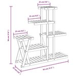 vidaXL Support à fleurs 95x25x96 cm bois massif de sapin