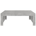 vidaXL Table basse gris béton 100x100x35 cm bois d'ingénierie