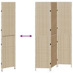vidaXL Paravent Pliant Manuel Beige 146 x 200 cm. polyrotin