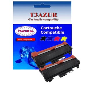 2 Toners compatibles avec Brother TN2420 pour Brother DCP-L2530DW, DCP-L2537DW, TN2420 - 3 000 pages - T3AZUR