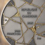 Pièce de monnaie en Argent 2000 Francs g 62.2 (2 oz) Millésime 2025 Kintsugi Art DAVID