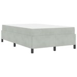 vidaXL Cadre de lit Blanc  gris clair et blanc 120 x 200 cm Velours