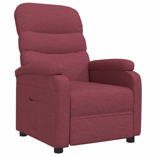 vidaXL Fauteuil inclinable Rouge bordeaux Tissu