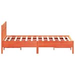 vidaXL Cadre de lit sans matelas cire marron 150x200cm bois pin massif