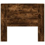 vidaXL Tête de lit Chêne fumé 120 x 16 5 x 103 5 cm Bois d'ingénierie