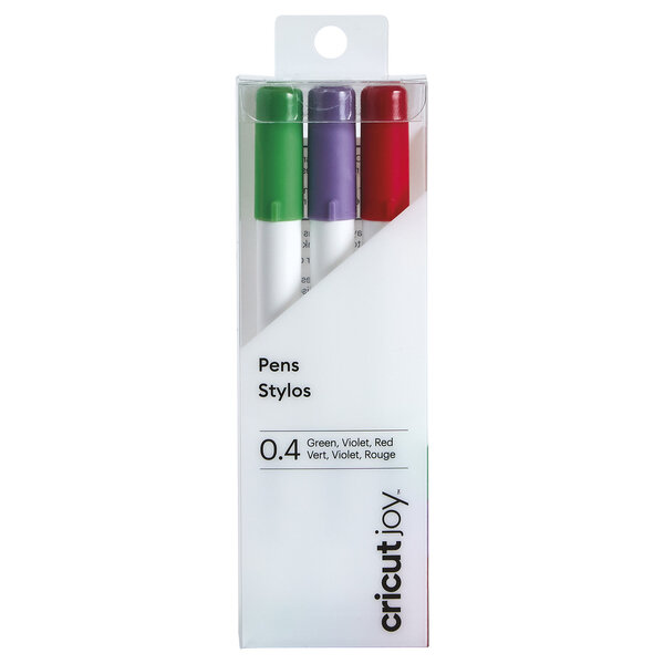 Cricut Joy : Stylos Pointe Fine 0 4 mm Vert Violet Rouge