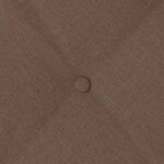 vidaXL Coussin de Dos Marron 120 x 19 x 50 cm tissu