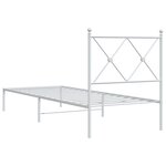 vidaXL Cadre de lit métal sans matelas avec tête de lit blanc 80x200cm