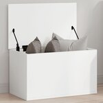 vidaXL Boîte de rangement blanc 60x35x35 cm bois d'ingénierie