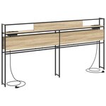vidaXL Tête de lit de rangement Chêne sonoma 200 cm Bois d'ingénierie
