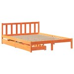 vidaXL Cadre de lit sans matelas cire marron 150x200cm bois pin massif