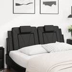 vidaXL Coussin de tête de lit Viana noir 137 cm similicuir