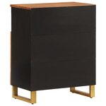 vidaXL Armoire latérale marron et noir 60x33 5x75 cm bois de manguier