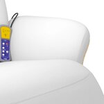 vidaXL Fauteuil inclinable de massage repose-pieds blanc similicuir