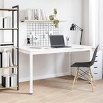 vidaXL Table de salle à manger / Table de repas Blanc 140 x 80 x 75 cm