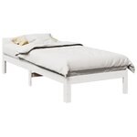 vidaXL Cadre de lit sans matelas blanc 80x200 cm bois massif de pin