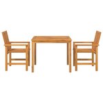 vidaXL Ensemble de salle à manger pour jardin 3 Pièces Marron