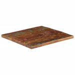 vidaXL Dessus de table 70x70x1 5 cm carré bois massif de récupération