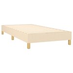 vidaXL Sommier à lattes de lit avec matelas LED Crème 100x200 cm Tissu