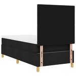 vidaXL Lit Box Spring avec Matelas & LED Noir 80x200 cm Tissu