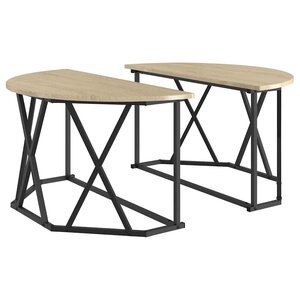 Table basse vidaXL en chêne Sonoma 80x80x42 cm en bois aggloméré