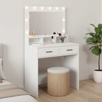 vidaXL Table de Toilette Blanc 79 x 41 x 135 cm Bois d'ingénierie