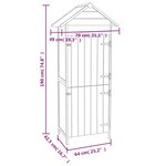 vidaXL Armoire de rangement de jardin Marron 42 5x64x190 cm