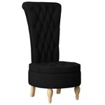 vidaXL Fauteuil à pantoufle Noir 56 5 x 70 x 110 cm tissu