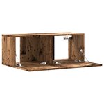 vidaXL Meuble TV mural vieux bois 80x30x30 cm bois d'ingénierie