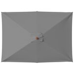vidaXL Parasol d'extérieur avec mât en bois 150x200 cm anthracite