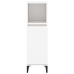 vidaXL Armoire de salle de bain blanc 30x30x100 cm bois d'ingénierie