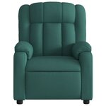 vidaXL Fauteuil inclinable électrique Vert foncé Tissu