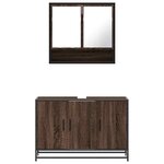 vidaXL Ensemble de meubles de salle de bain 2 Pièces Chêne marron