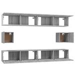 vidaXL Ensemble de meubles TV 6 Pièces Sonoma gris Bois d'ingénierie