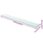 vidaXL Panneaux d'étagère 2 Pièces Verre Transparent 110 x 15 cm