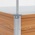 vidaXL Jardinière avec serre Marron Clair 100 x 100 x 77 cm