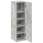 vidaXL Meuble de salle de bain avec porte-rouleau gris béton