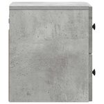 vidaXL Cabinet de chevet mural Gris béton 33 x 34 5 x 40 cm