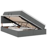 vidaXL Lit avec rangement et matelas Gris foncé 140 x 190 cm Velours