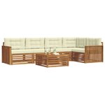 vidaXL Ensemble de canapés d'extérieur 6 pc Naturel et Crème