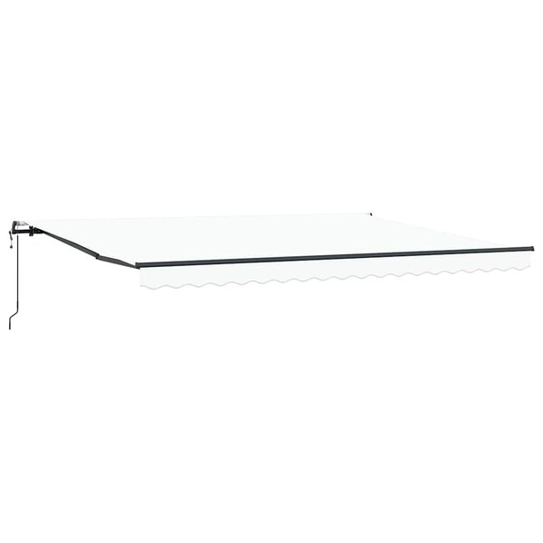 vidaXL Auvent Rétractable Blanc 450 × 300 cm Tissu et Aluminium