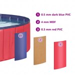 vidaXL Piscine pour enfants Rouge Ø200 x 30 cm